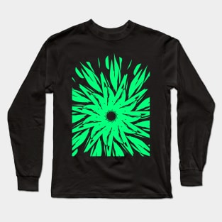 Green mandala art Long Sleeve T-Shirt